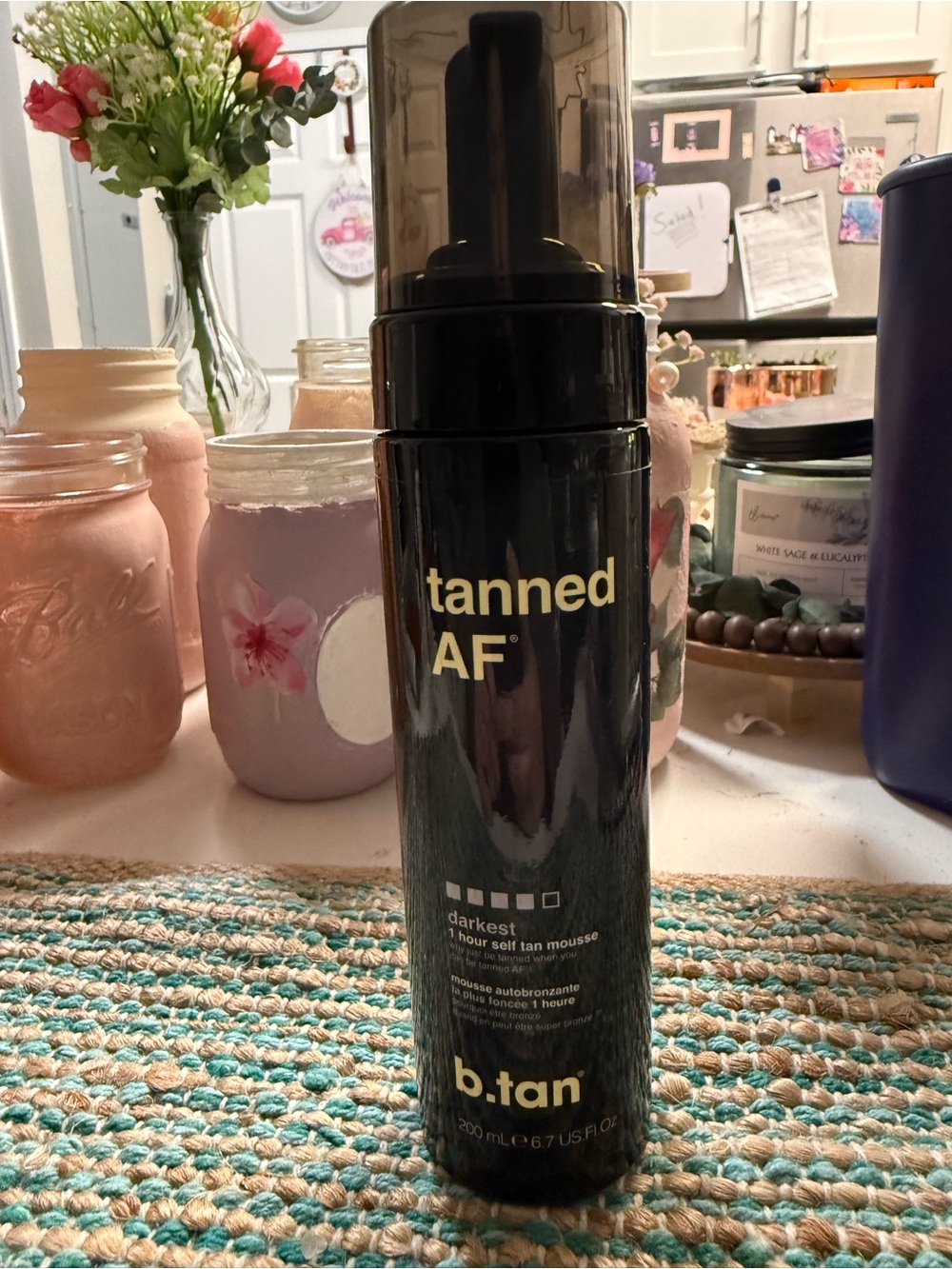 b.tan Tanned AF Darkest Self Tan Mousse - Black